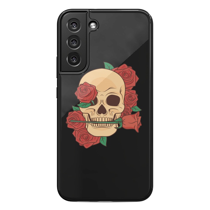 Galaxy S22 plus StrongFit RED ROSE SKULL BABY by MALLIKA