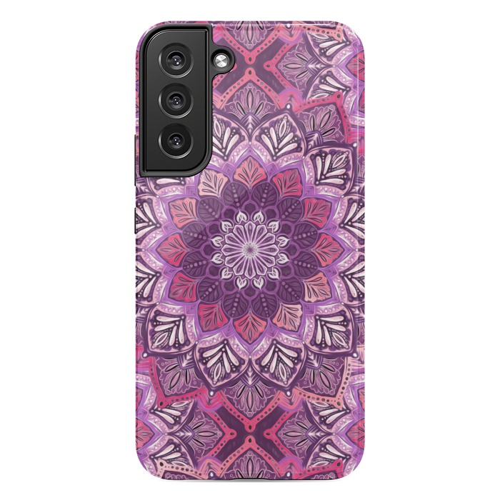 Galaxy S22 plus StrongFit Perfect Pearly Plum Mandala by Micklyn Le Feuvre