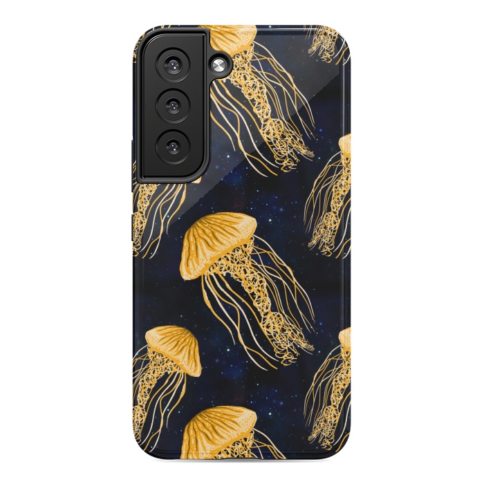 Galaxy S22 StrongFit Galaxy Jellyfish Pattern by Julie Erin Designs
