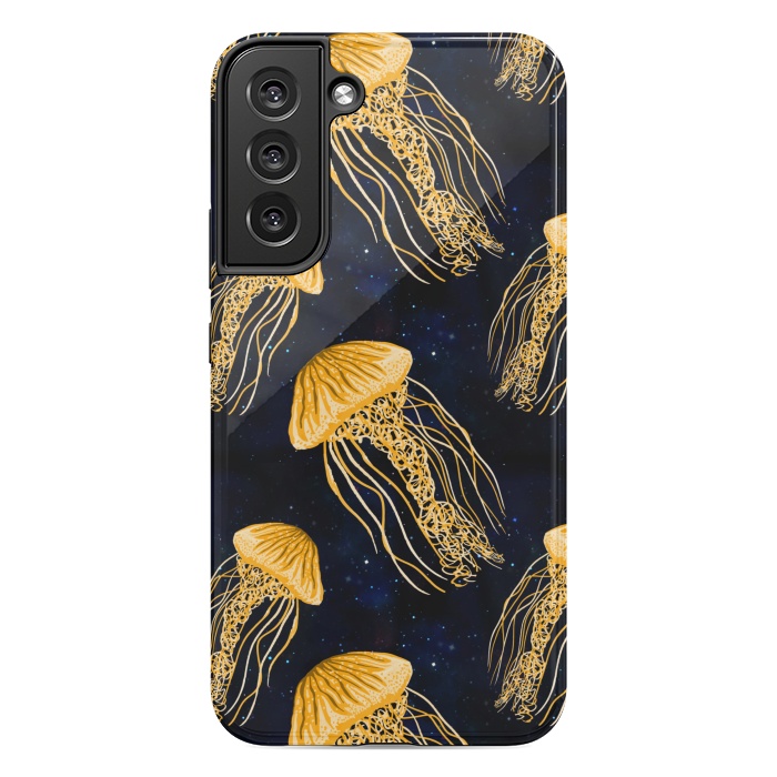 Galaxy S22 plus StrongFit Galaxy Jellyfish Pattern by Julie Erin Designs