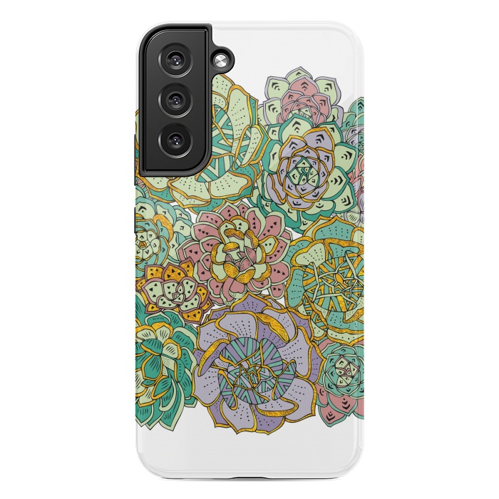 Galaxy S22 plus StrongFit Succulents Garden by Pom Graphic Design