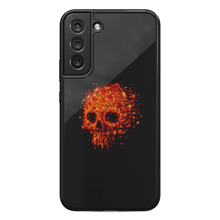 Galaxy S22 plus StrongFit Autumn Skull - Fall Leaves by Vó Maria