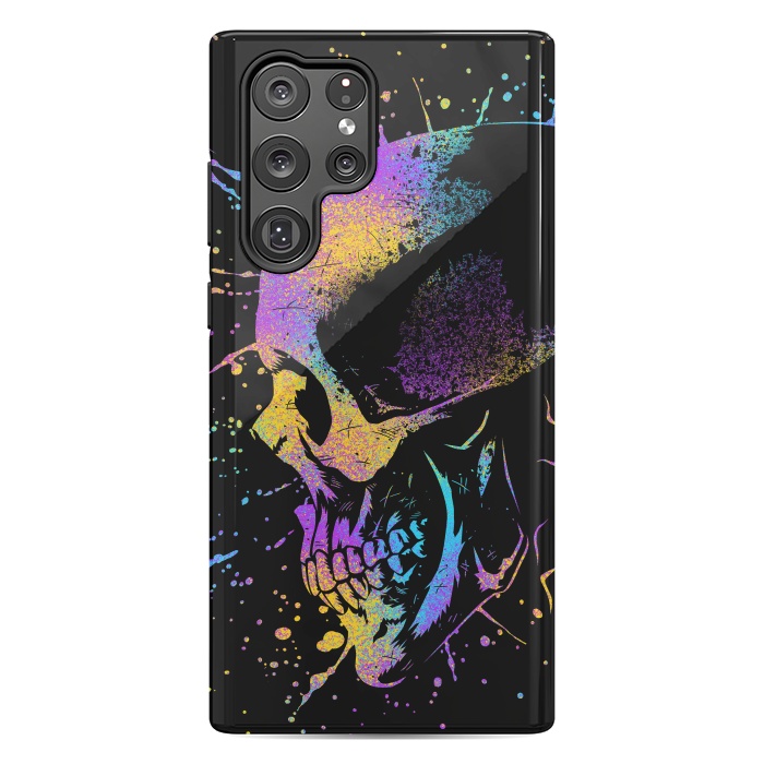 Galaxy S22 Ultra StrongFit Skull Colorful Artistic by Alberto