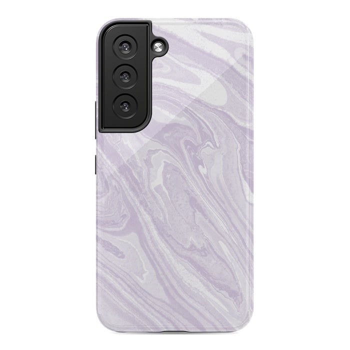 Galaxy S22 StrongFit Pastel Purple lavender liquid marble by Oana 