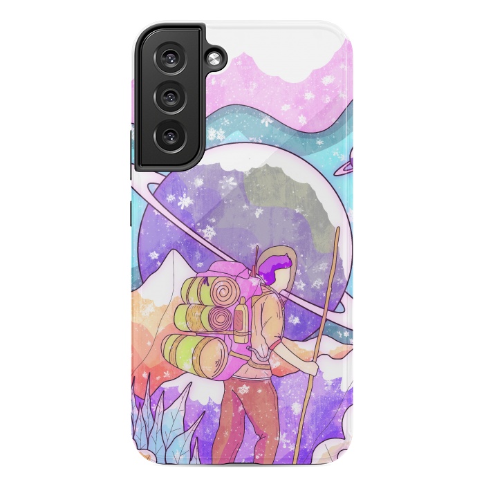 Galaxy S22 plus StrongFit The winter space pilgrim by Steve Wade (Swade)