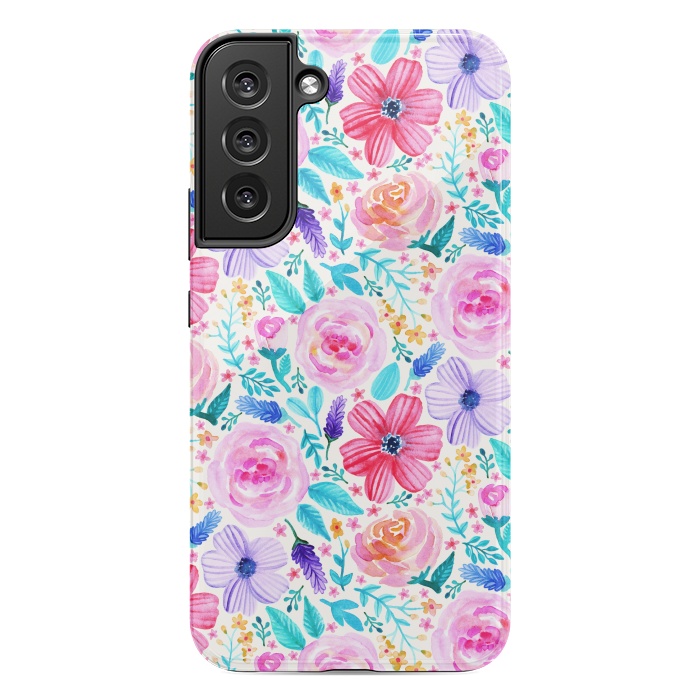 Galaxy S22 plus StrongFit Bold Blooms - Cool Colours by Tangerine-Tane