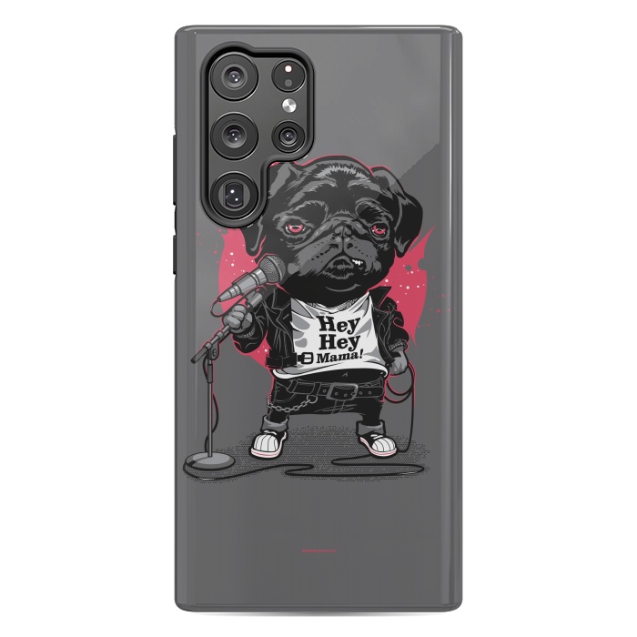 Galaxy S22 Ultra StrongFit Black Dog by Draco