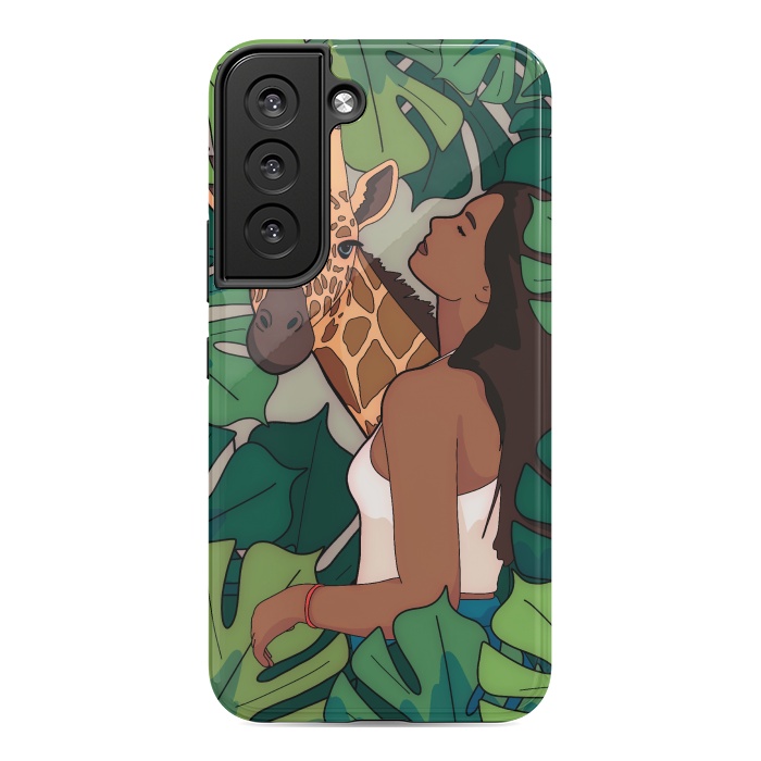 Galaxy S22 StrongFit The green jungle girl by Steve Wade (Swade)