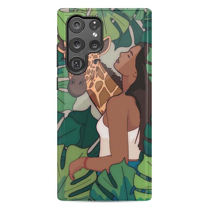 Galaxy S22 Ultra StrongFit The green jungle girl by Steve Wade (Swade)