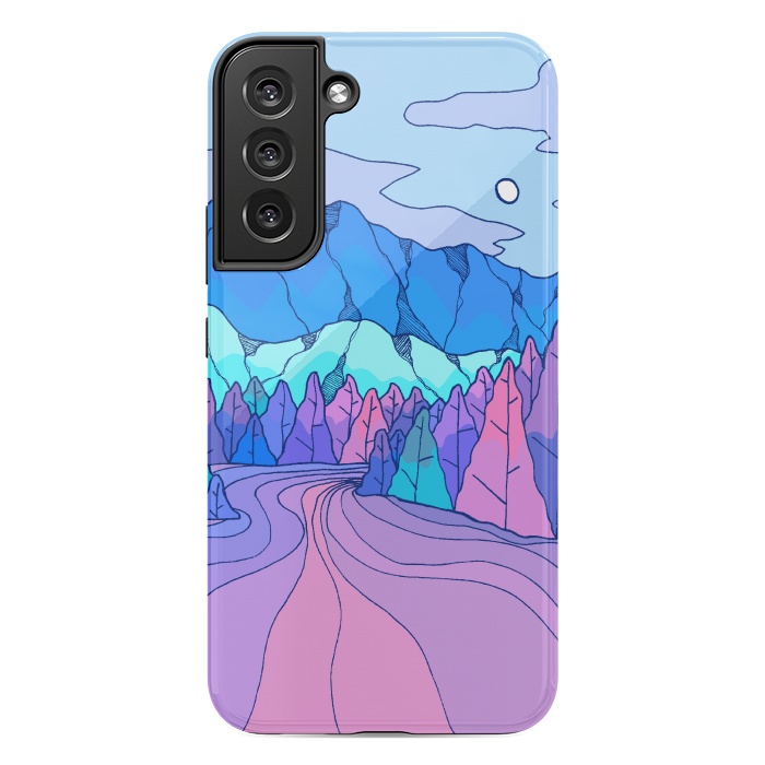 Galaxy S22 plus StrongFit The neon river by Steve Wade (Swade)