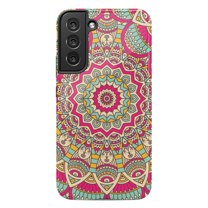 Galaxy S22 plus StrongFit Ethnic floral seamless and Madala pattern by ArtsCase