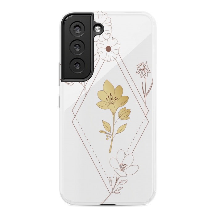 Galaxy S22 StrongFit gold flower  by haroulita