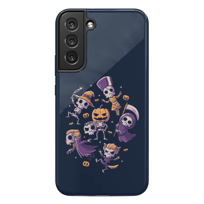 Galaxy S22 plus StrongFit Halloween Skulls by eduely