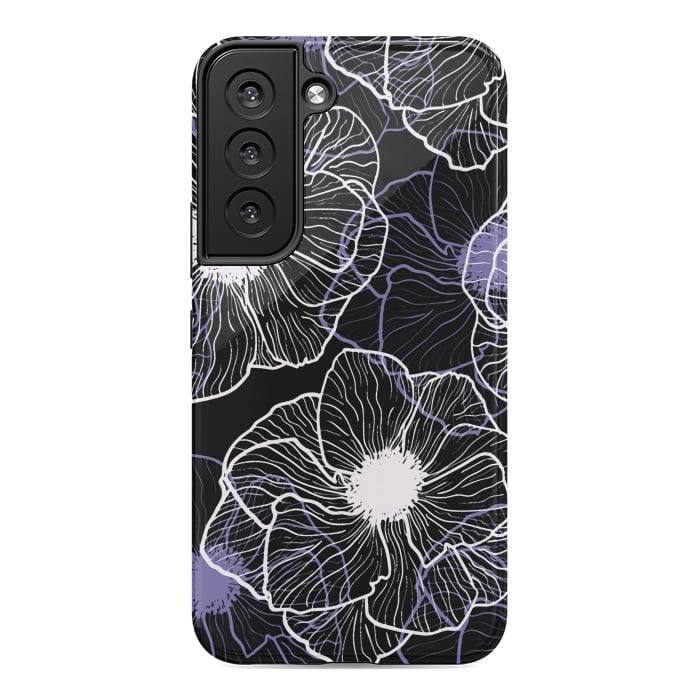 Galaxy S22 StrongFit Anemones Wildflower Illustration G601 by Medusa GraphicArt