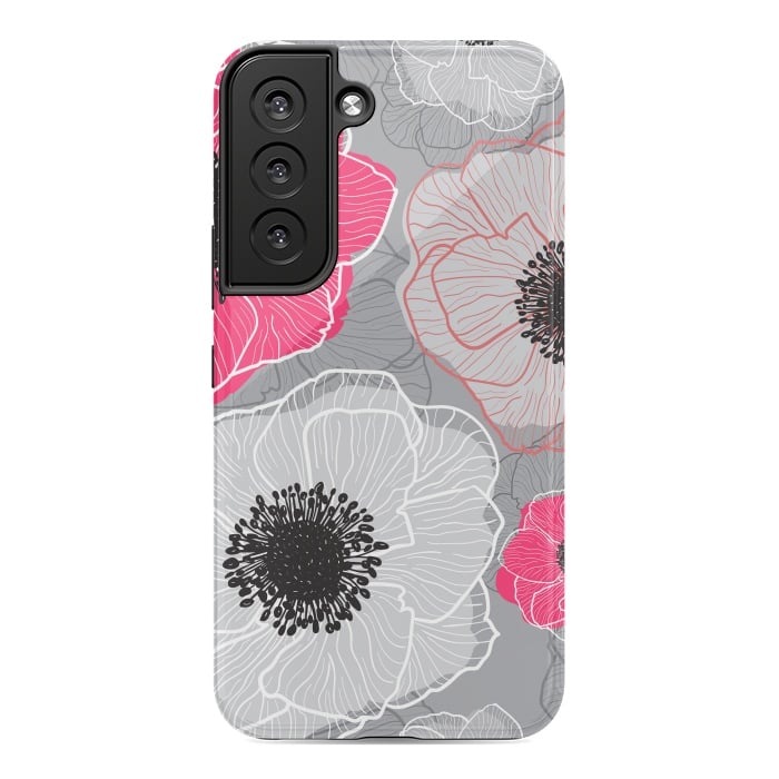 Galaxy S22 StrongFit Colorful Anemones Wildflower G603 by Medusa GraphicArt