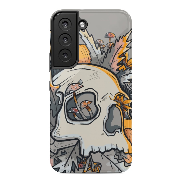 Galaxy S22 StrongFit The mushrooms and skull by Steve Wade (Swade)