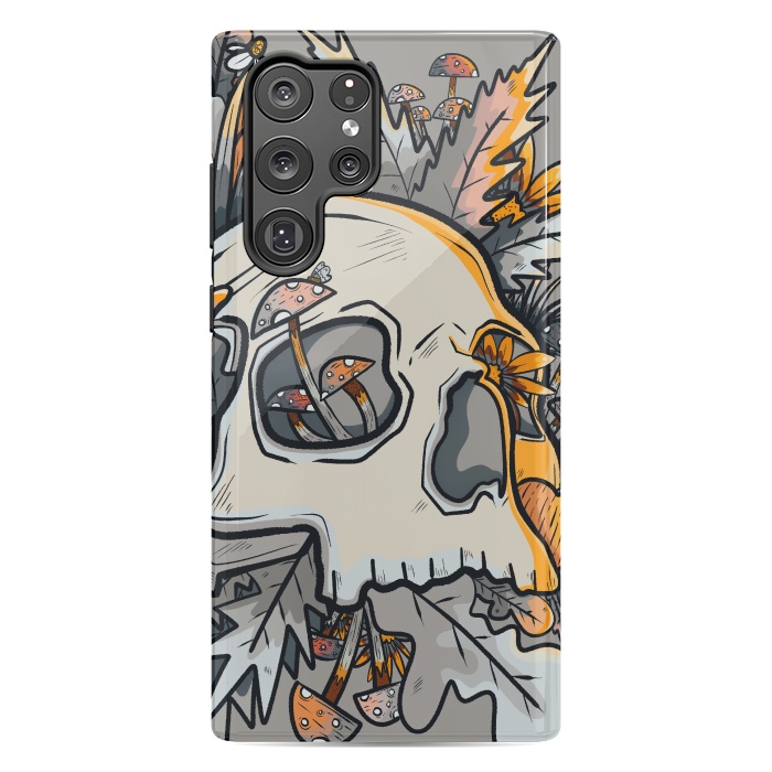 Galaxy S22 Ultra StrongFit The mushrooms and skull by Steve Wade (Swade)
