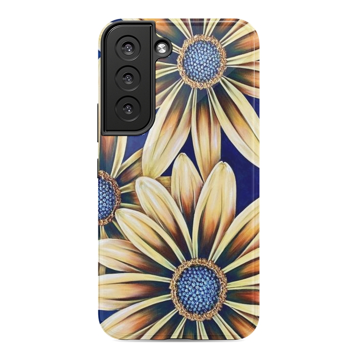 Galaxy S22 StrongFit Happy Daisies por Denise Cassidy Wood