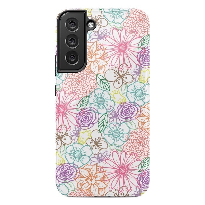 Galaxy S22 plus StrongFit Bright Floral by TracyLucy Designs