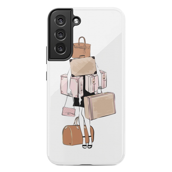 Galaxy S22 plus StrongFit Woman with luggage by Martina