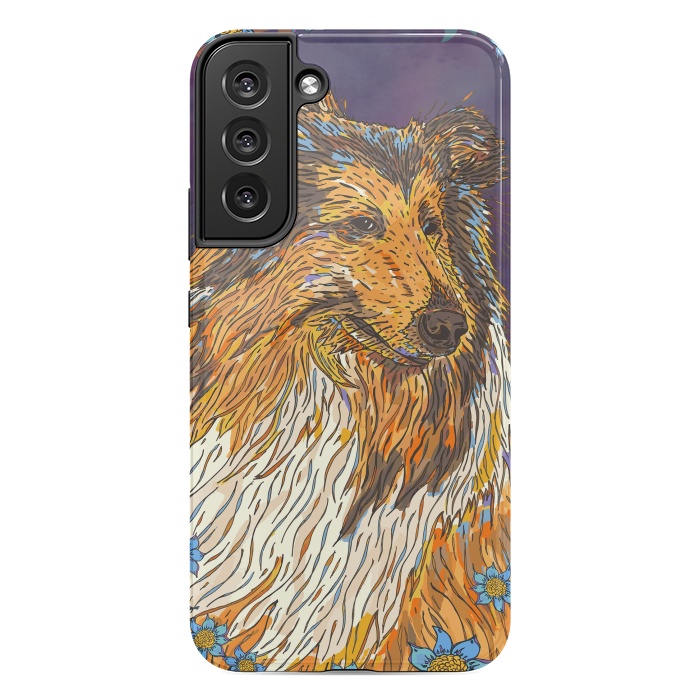 Galaxy S22 plus StrongFit Rough Collie by Lotti Brown