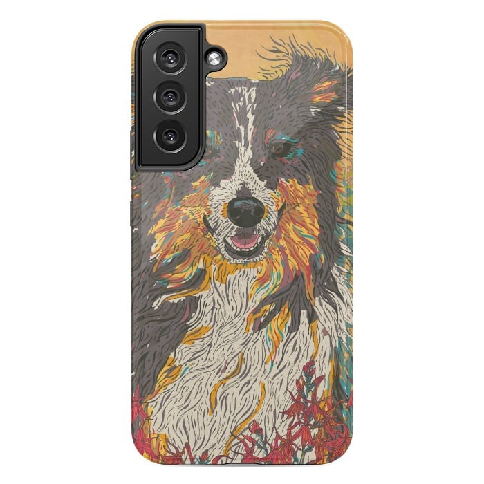 Galaxy S22 plus StrongFit Border Collie by Lotti Brown