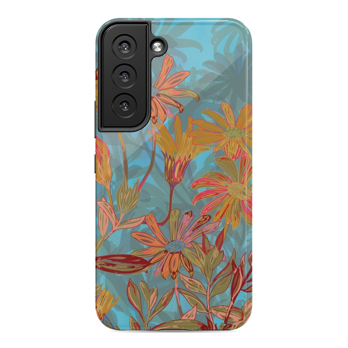 Galaxy S22 StrongFit Fantasy Fall Flowers by Lotti Brown
