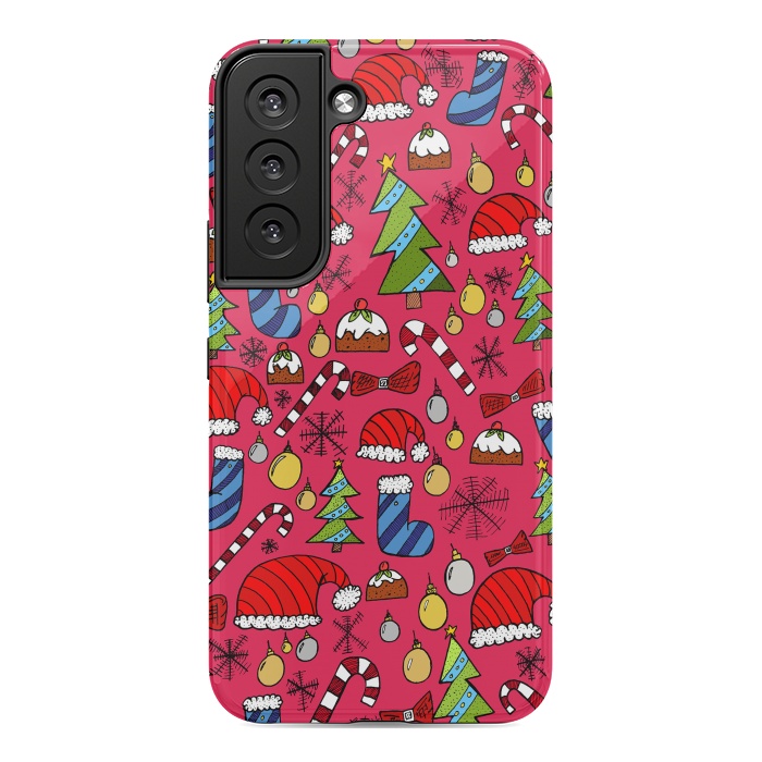 Galaxy S22 StrongFit The Christmas Pattern by Steve Wade (Swade)