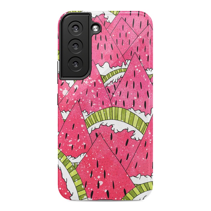 Galaxy S22 StrongFit Watermelon Mountains by Steve Wade (Swade)