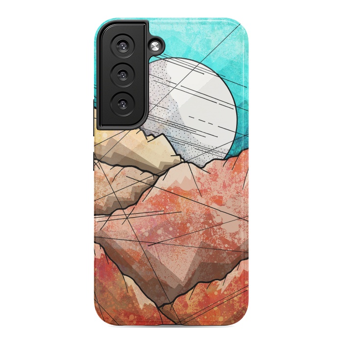 Galaxy S22 StrongFit Copper rocks under the moon by Steve Wade (Swade)