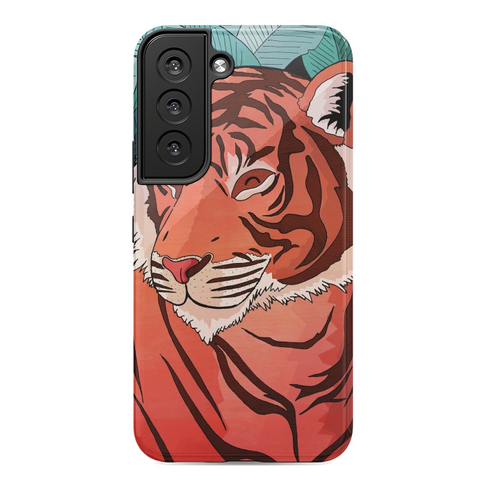Galaxy S22 StrongFit Tiger in the jungle  by Steve Wade (Swade)