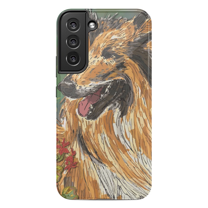 Galaxy S22 plus StrongFit Rough Collie (Summer) by Lotti Brown