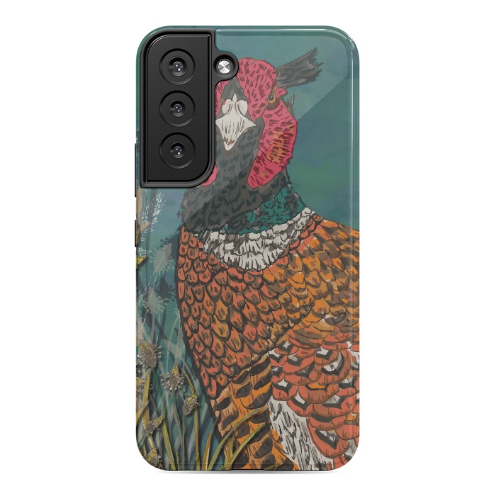 Galaxy S22 StrongFit Funny Pheasant by Lotti Brown