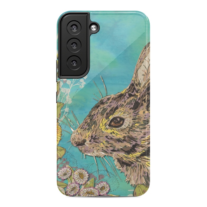 Galaxy S22 StrongFit Rabbit and Daisies by Lotti Brown