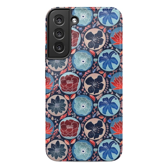 Galaxy S22 plus StrongFit Moody Polka Dot Floral  by Tigatiga