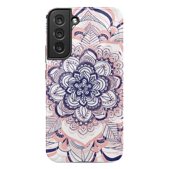 Galaxy S22 plus StrongFit Purple, Blue and Pink Netted Mandala by Tangerine-Tane