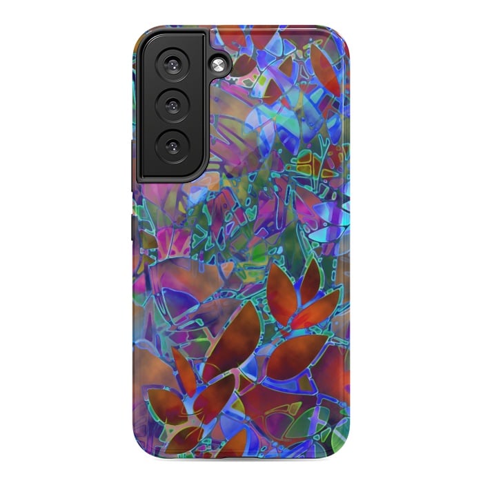 Galaxy S22 StrongFit Floral Abstract Stained Glass G174 by Medusa GraphicArt