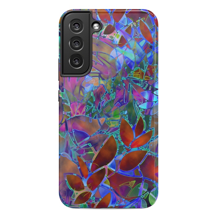 Galaxy S22 plus StrongFit Floral Abstract Stained Glass G174 by Medusa GraphicArt