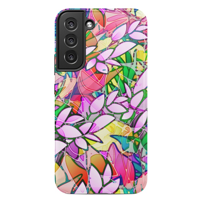 Galaxy S22 plus StrongFit Grunge Art Floral Abstract G130  by Medusa GraphicArt