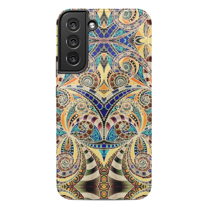 Galaxy S22 plus StrongFit Drawing Floral Zentangle G240 by Medusa GraphicArt