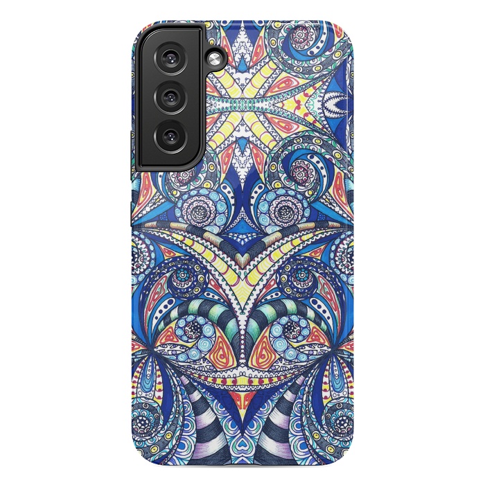 Galaxy S22 plus StrongFit Drawing Floral Zentangle G7B by Medusa GraphicArt