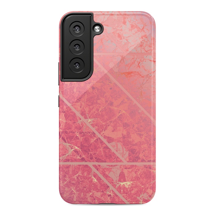Galaxy S22 StrongFit Pink Marble Texture G281 by Medusa GraphicArt