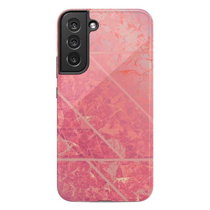 Galaxy S22 plus StrongFit Pink Marble Texture G281 by Medusa GraphicArt