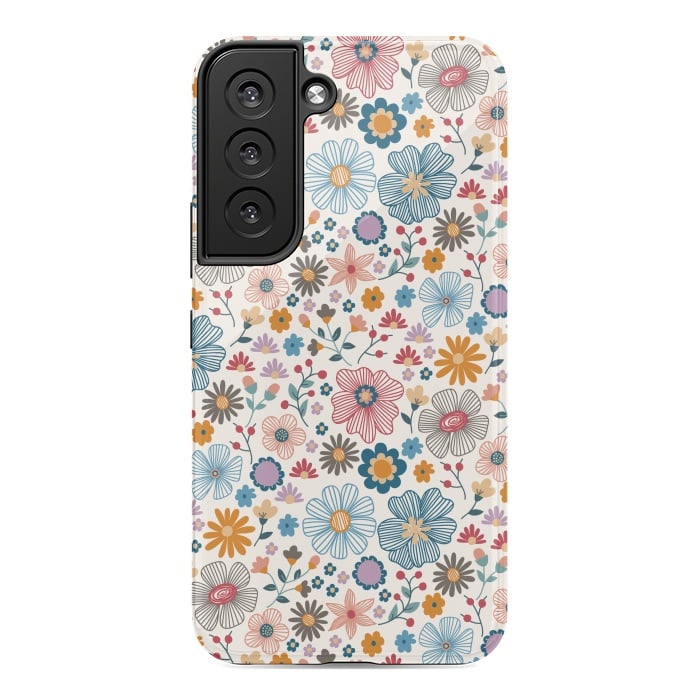 Galaxy S22 StrongFit Winter Wild Bloom  by TracyLucy Designs