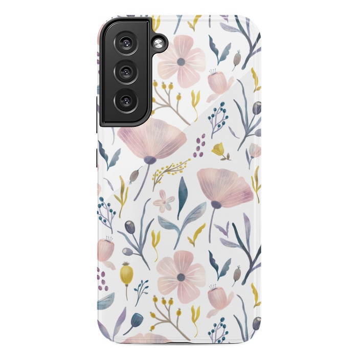 Galaxy S22 plus StrongFit Delicate Pastel Floral by Noonday Design