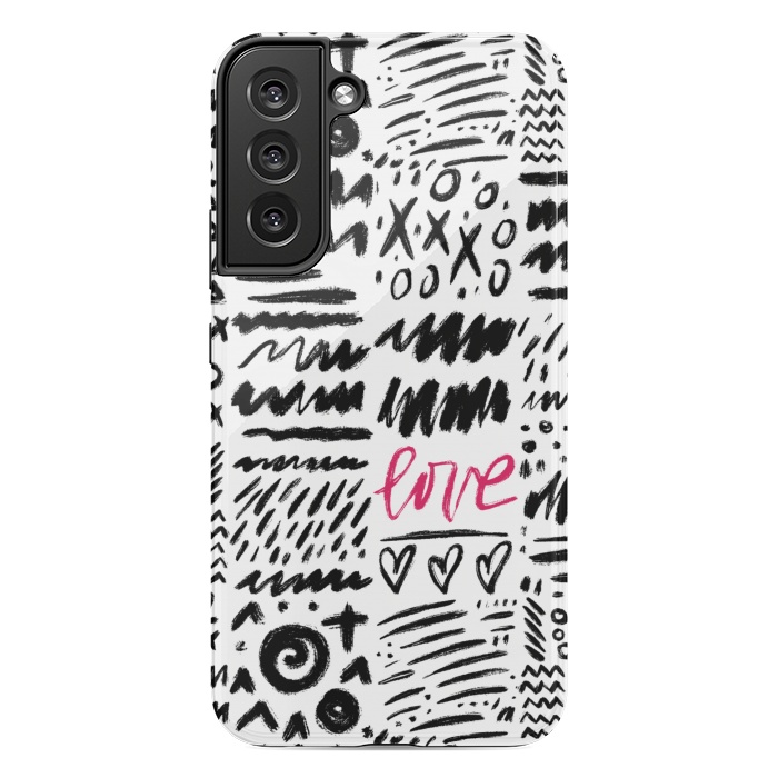 Galaxy S22 plus StrongFit Love Scribbles by Noonday Design