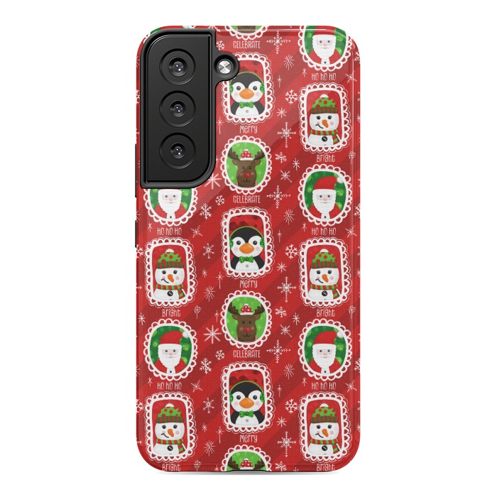 Galaxy S22 StrongFit Santa and Friends by Noonday Design