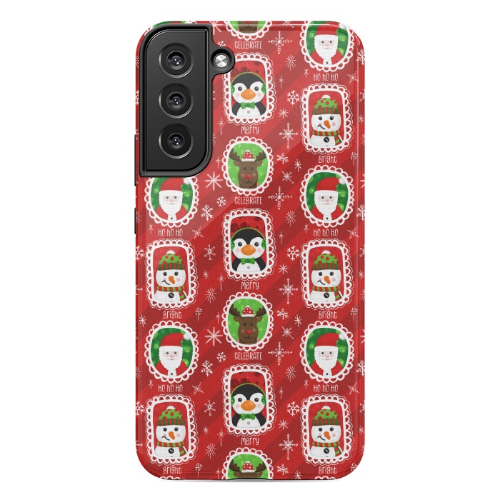 Galaxy S22 plus StrongFit Santa and Friends by Noonday Design