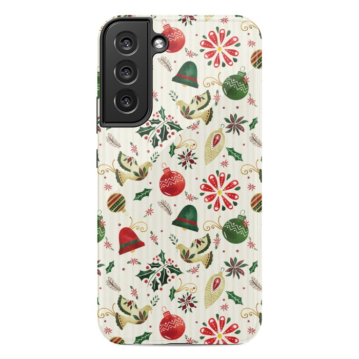 Galaxy S22 plus StrongFit Ornate Christmas Ornaments by Noonday Design
