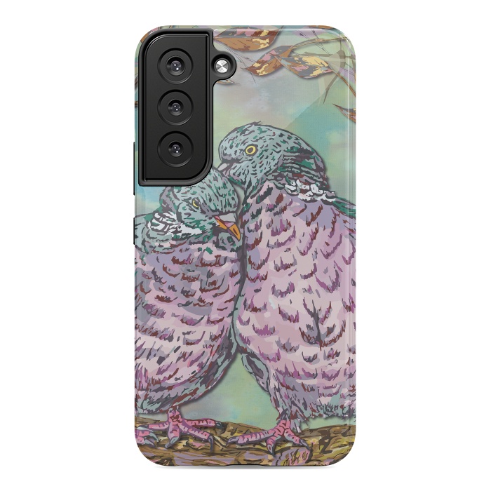 Galaxy S22 StrongFit Loving Ring Doves by Lotti Brown